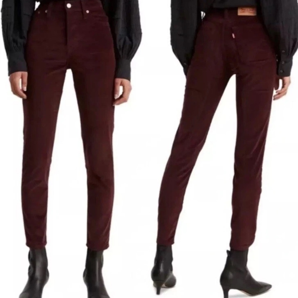 Wedgie Fit Skinny Women's Jeans, 27, Malbec Moleskin, burgundy.